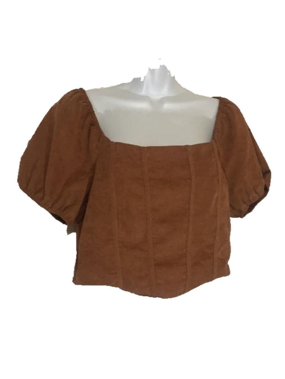 Kirious LA Puff Sleeve Corset/Cropped Top Sz Large